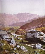 The Bowder Stone Borrowdale Atkinson Grimshaw